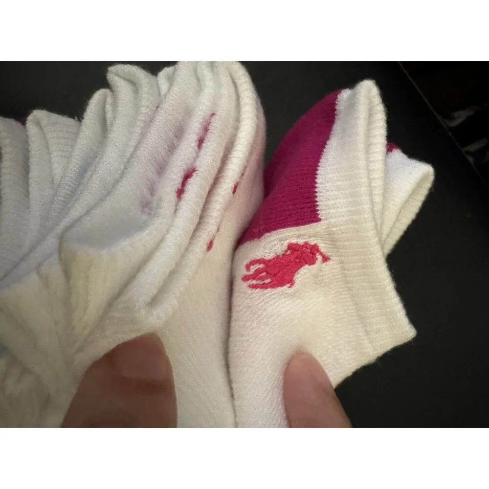 Polo Ralph Lauren Women 6-Pair Ankle Socks Cotton Blend Colorblock One Size